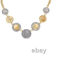 QVC Veronese 18K Gold Plated Lire Coin 18 Necklace