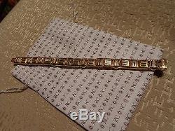 RARE Roberto Coin Opera 18K Gold 1.35 cts Fine Pavé Coral/Diamond Bracelet