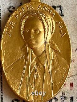 RARE VINTAGE 8K Gold Medal Sisters of Saint Marcellina Maria Anna Sala