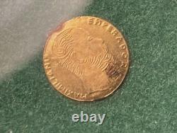 RARE VINTAGE 8K LOT Solid Gold COINS wood frame miniature Gold coin Maximillian