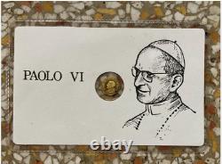 RARE VINTAGE 8K Solid Gold COIN Miniature Gold coin Pope Paul VI Special