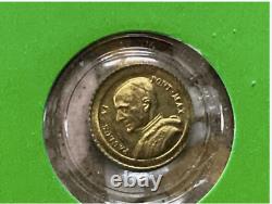 RARE VINTAGE 8K Solid Gold COIN Miniature Gold coin Pope Paul VI Special