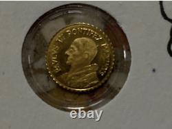 RARE VINTAGE 8K Solid Gold COIN Miniature Gold coin Pope Paul VI Special