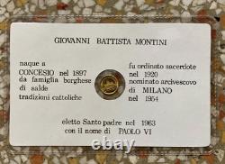 RARE VINTAGE 8K Solid Gold COIN Miniature Gold coin Pope Paul VI Special