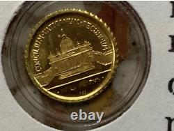 RARE VINTAGE 8K Solid Gold COIN Miniature Gold coin Pope Paul VI Special