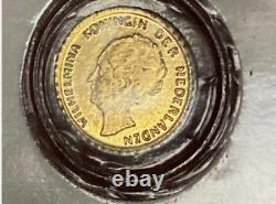 RARE VINTAGE 8K Solid Gold COIN miniature Gold coin Christ Redeemer SPECIAL