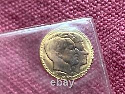 RARE VINTAGE 8K Solid Gold COIN miniature Gold coin JFK & Robert Kennedy Dollar