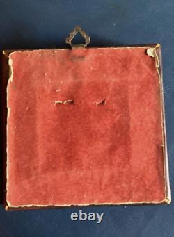 RARE VINTAGE 8K Solid Gold COIN wood frame miniature France 20 Franck