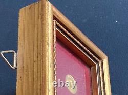 RARE VINTAGE 8K Solid Gold COIN wood frame miniature Gold coin Maximillian Emp