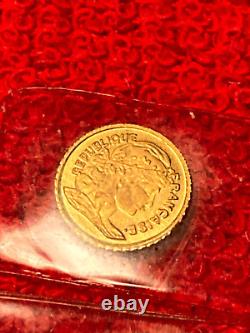 RARE VINTAGE LOT 8K Solid Gold COIN N. 2 miniature Gold coins FRANCE