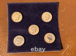 RARE VINTAGE LOT 8K Solid Gold COIN miniature Gold coins American Dollar