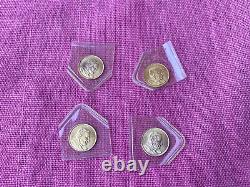 RARE VINTAGE LOT 8K Solid Gold COIN miniature Gold coins POPE John Paul II