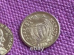 RARE VINTAGE LOT 8K Solid Gold COIN miniature Gold coins Pope & St Marine