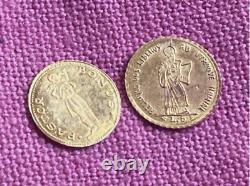RARE VINTAGE LOT 8K Solid Gold COIN miniature Gold coins Pope & St Marine