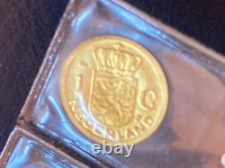 RARE VINTAGE LOT 8K Solid Gold COIN miniature Gold coins South Africa & Holland