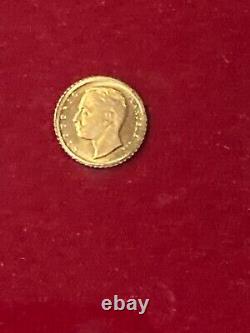 RARE VINTAGE WOOD FRAME LOT 8K Solid Gold COIN N. 3 -Collection miniature KING