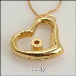 RDC11458 Authentic Roberto Coin 18K Gold Tiny Treasure Heart withDiamond Necklace