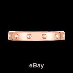 ROBERTO COIN 18KT Rose Gold Symphony Pois Moi Band Ring Size 6.5 (7771358AX650)