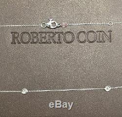 ROBERTO COIN 18KT White Gold Diamonds by the Inch Necklace (001317AWCHD0)