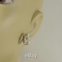 ROBERTO COIN 18K 2-Tone Gold 1.00 Ct T. W. Diamond NABUCCO Huggie Earrings $4,300