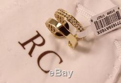 ROBERTO COIN 18K GOLD DIAMOND DOUBLE BAND SYMPHONY GOLDEN GATE CUFF RING Sz 6.5