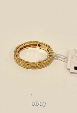 ROBERTO COIN 18K Gold Symphony Barocco Braided Band Ring Sz 6.5 Italy NEW