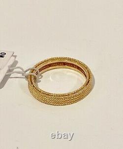 ROBERTO COIN 18K Gold Symphony Barocco Braided Band Ring Sz 6.5 Italy NEW