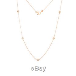 ROBERTO COIN 18K Rose Gold Diamonds by the Inch Necklace 5 Diamond 001316AXCH0