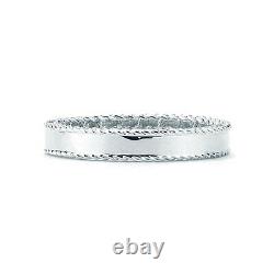 ROBERTO COIN 18K White Gold Ring Symphony Princess Band Size 7 Wedding Or Stack