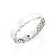 ROBERTO COIN 18K White Gold Symphony Golden Gate Band Ring Size 6.5