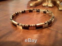 ROBERTO COIN 18K YELLOW GOLD and BLACK RUBBER AFRICA BRACELET #1