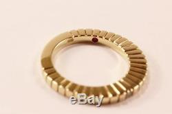 ROBERTO COIN 18K YELLOW GOLD with A 0.02CTW DIAMOND STACKABLE BAND RING Sz US-6.25