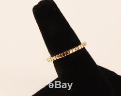 ROBERTO COIN 18K YELLOW GOLD with A 0.02CTW DIAMOND STACKABLE BAND RING Sz US-6.25
