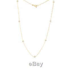 ROBERTO COIN 18K Yellow Gold 7 Diamonds by the Inch Necklace (001347AY18D0)