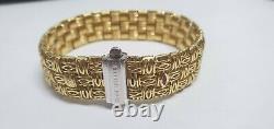 ROBERTO COIN 18K Yellow Gold Appassionata Bracelet With Pave Diamond Clasp