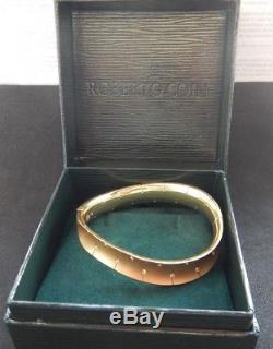 ROBERTO COIN 18K Yellow Gold & Diamond Bangle Bracelet, 56.8grams, 25 Diamonds