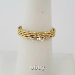 ROBERTO COIN 18K Yellow Gold Symphony Barocco Band Ring Size 6.5