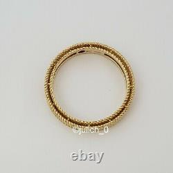 ROBERTO COIN 18K Yellow Gold Symphony Barocco Band Ring Size 6.5