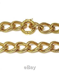 ROBERTO COIN 18K Yellow Gold Woven Silk Necklace 555595AY1800 MSRP $10,600