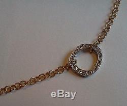 ROBERTO COIN 18K Yellow & White Gold 16 Toggle Circles Necklace with Diamonds