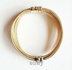 ROBERTO COIN 18K Yellow White Gold Diamond Woven Silk Weave Bracelet MINT $6000