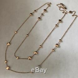 ROBERTO COIN 18k Rose Gold Multi Way Long Pebble Necklace NEW Withbox Marco Bicego