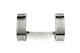 ROBERTO COIN 18k White Gold Pinstripe J-Hoop Omega Back Earrings 6.6 GRAMS