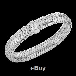 ROBERTO COIN 18k White Gold Primavera Flexible Bangle Bracelet (557697AWBA00)
