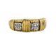 ROBERTO COIN 18k YELLOW GOLD APPASSIONATA DIAMOND RING ND BASKET WEAVE SZ 5.5