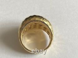 ROBERTO COIN DIAMOND 18K YELLOW GOLD 23MM WIDE RING 15.2 Grams