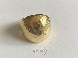 ROBERTO COIN DIAMOND 18K YELLOW GOLD 23MM WIDE RING 15.2 Grams