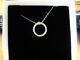 ROBERTO COIN Diamond Circle of Life Necklace 18K White Gold Pendant & Chain $700