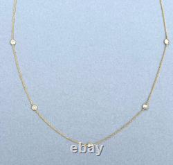 ROBERTO COIN Diamonds By The Inch 7-Station Necklace 18K Yellow Gold 18