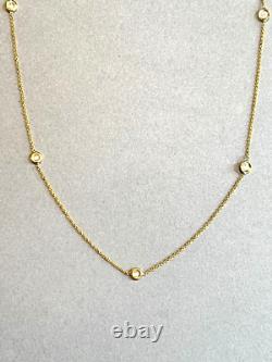 ROBERTO COIN Diamonds By The Inch 7-Station Necklace 18K Yellow Gold 18